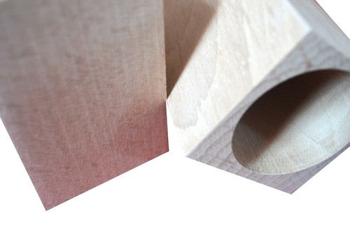 Zwei holzbecher tasse eckig - holzbecher,