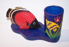 HOLZ STIFTEHALTER BOX Fisch